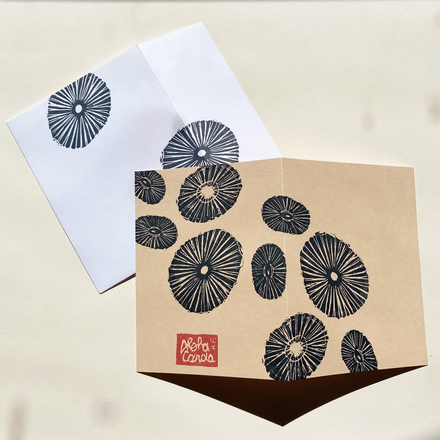 Hand Printed Aloha Card