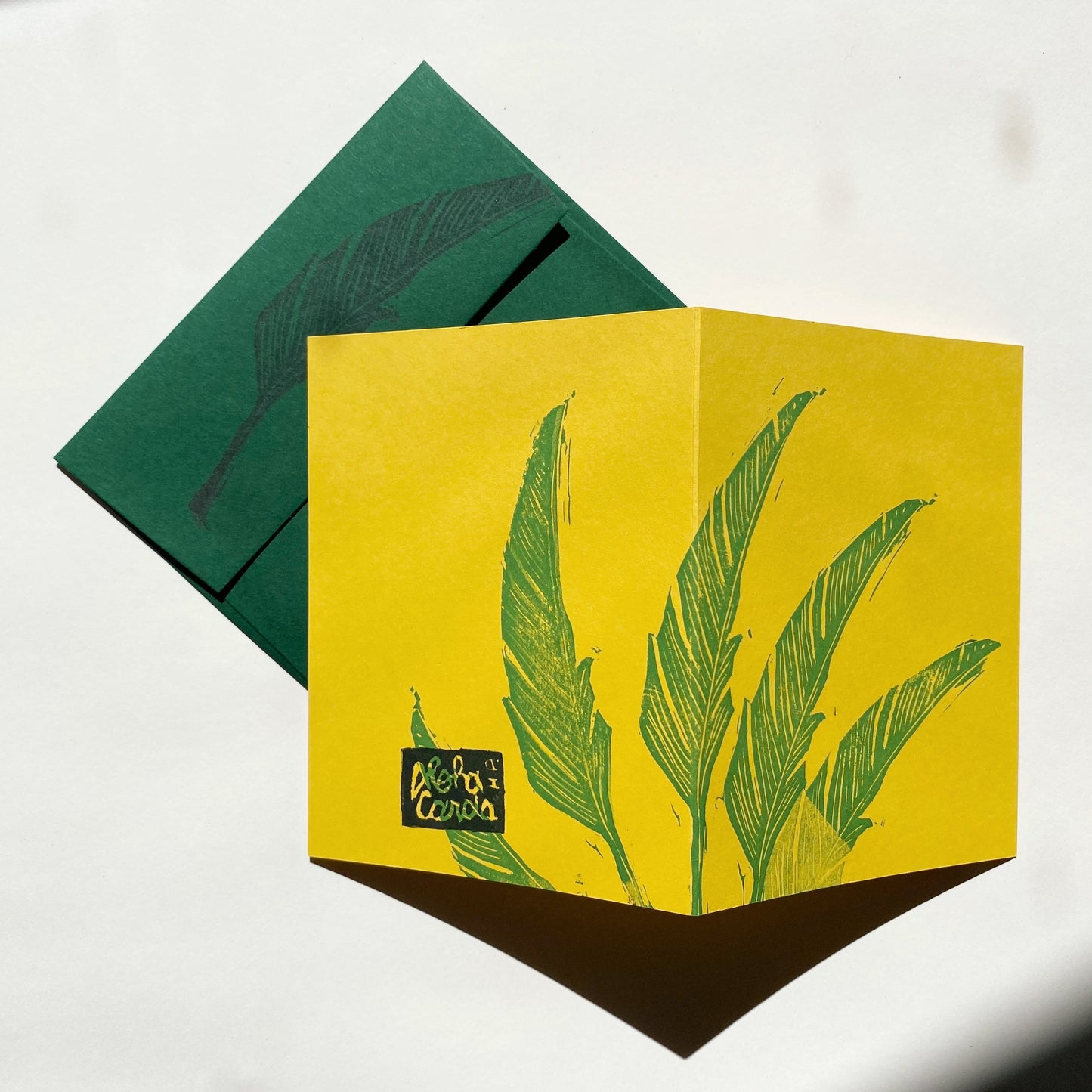 Hand Printed Aloha Card