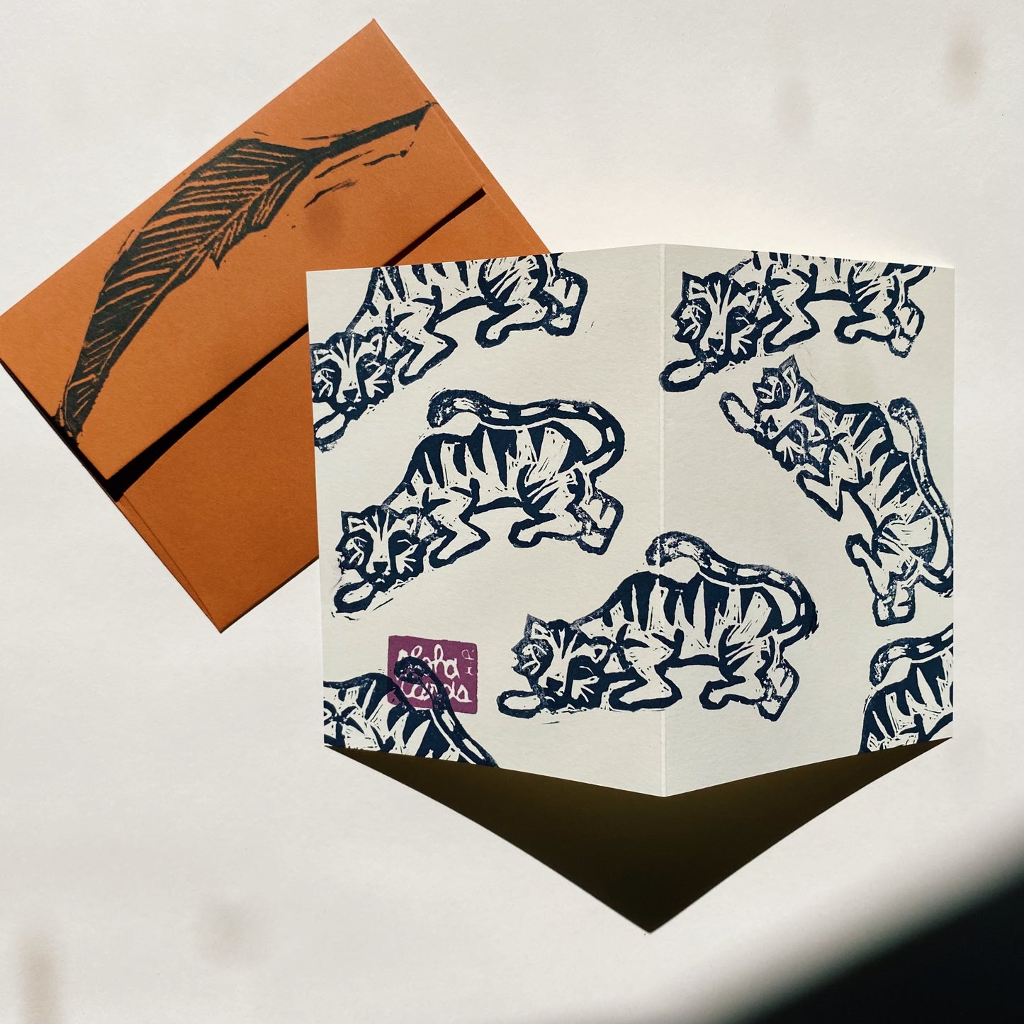 Hand Printed Aloha Card