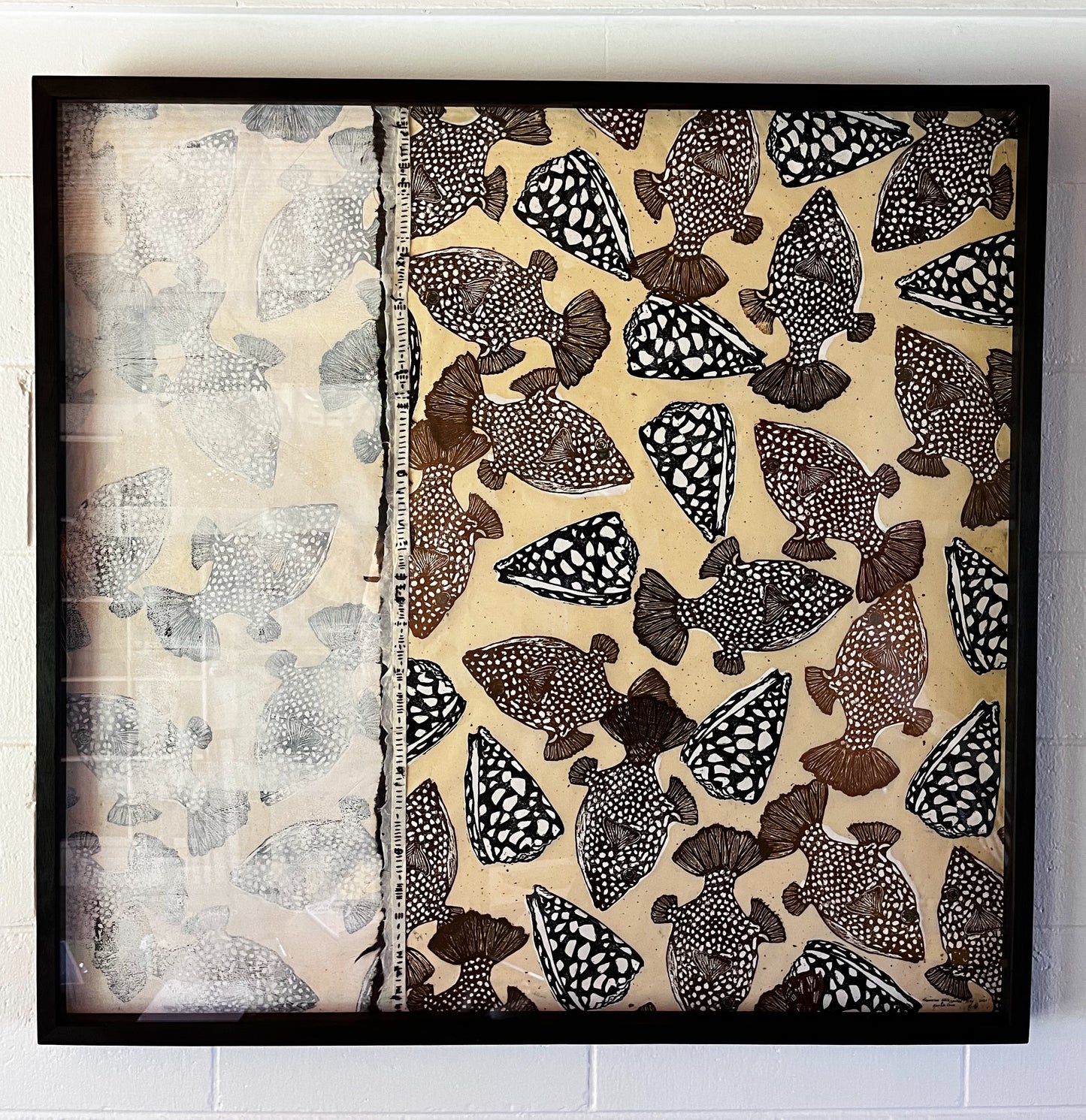 Hawaiian White Spotted Toby and Marble Cones : Paper Quilt