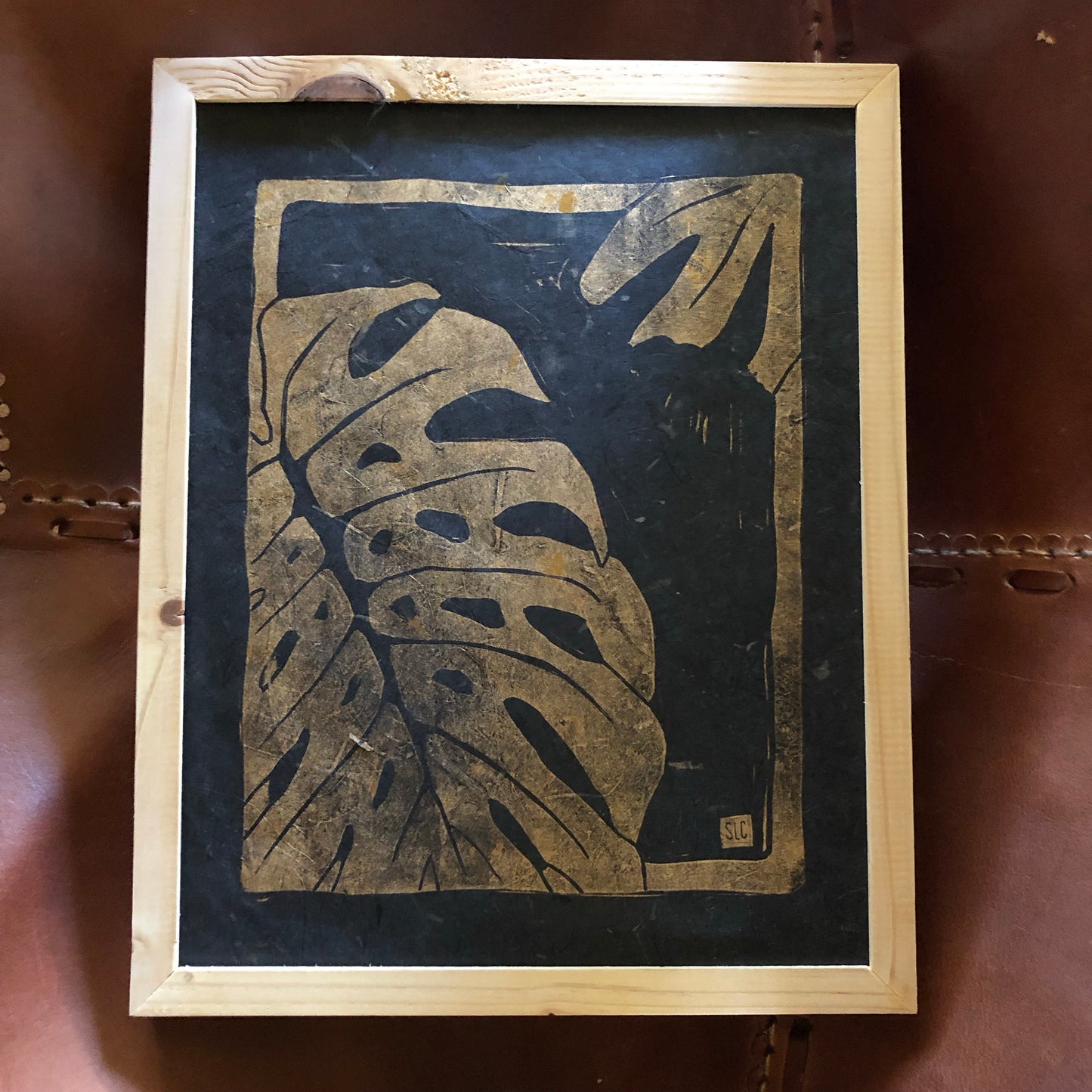 MONSTERA • Gold on Black