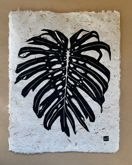 Black Monstera (Black on Natural)