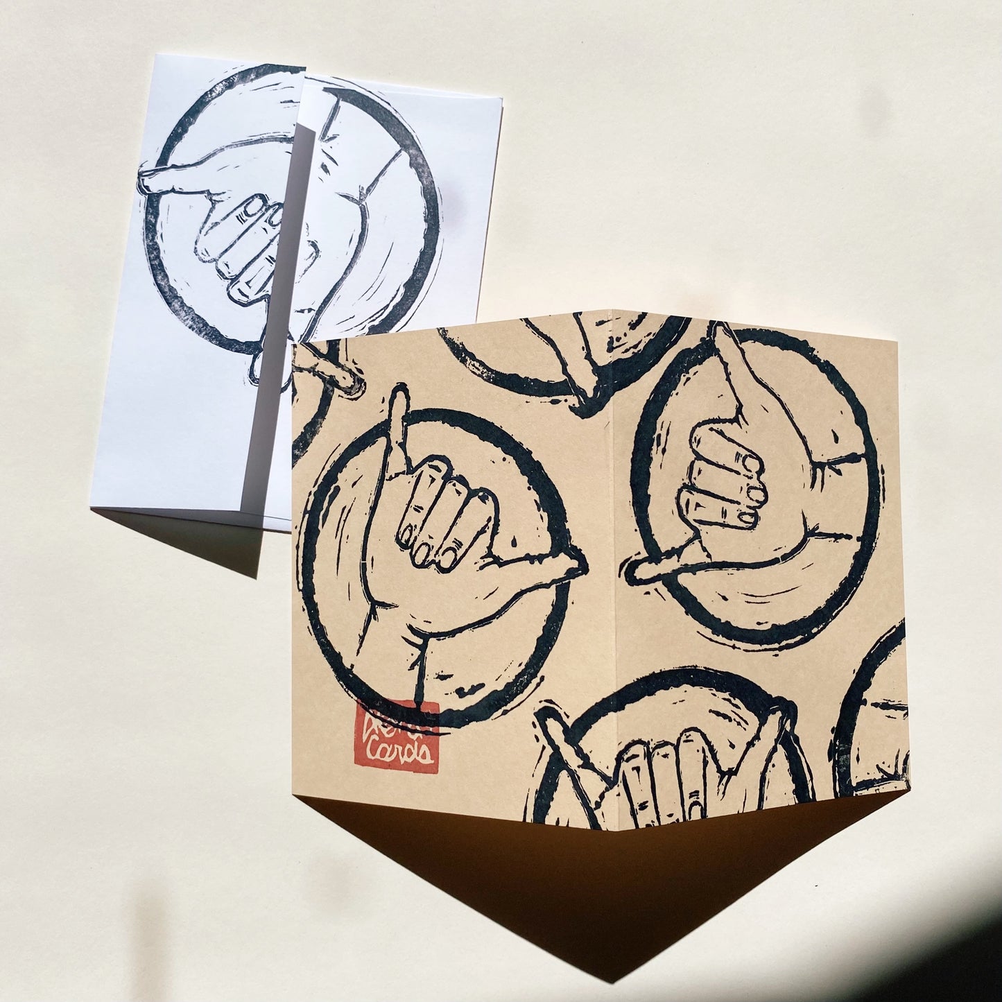 Hand Printed Aloha Card