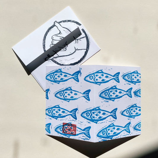 Hand Printed Aloha Card