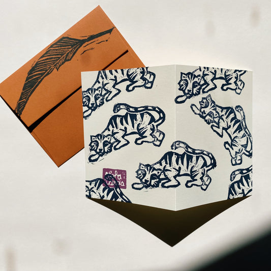 Hand Printed Aloha Card