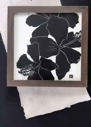 Three Hibiscus Blooms 8x8