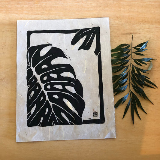 MONSTERA • Black on White